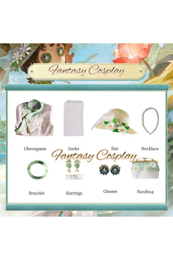 Identity V Gardener After the Rain Emergence Hanfu Cheongsam Cosplay Costume